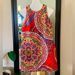 NICOLE MILLER Sleeveless Bright Colorful Dress